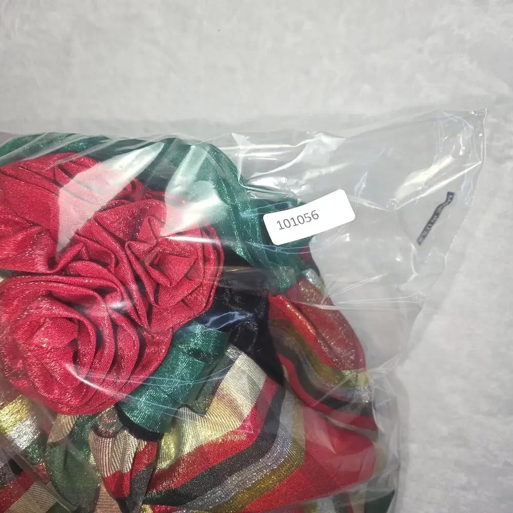 Iris & Ivy Black Velvet Red/Green Plaid Taffeta Christmas Dress Girls Size 18 Mo